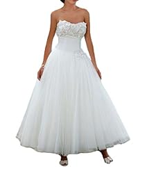 Sexy A-line Tea Length Backless Applique Tulle Summer Sweetheart Wedding Dress 