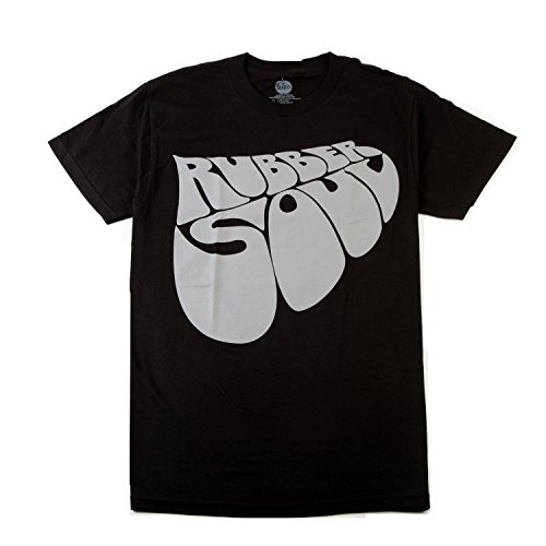 The Beatles 'Rubber Soul Grey Logo' Men's Black T-Shirt