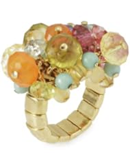 Womens Gold Tone Stretchable Ring