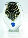 Murano Design Glass Amber Rainbow Sommerso Vase N0503