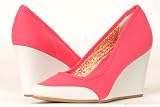 41VUA1ev3aL. SL160  Womens Pink Wedges Platform CANVAS Shoes Pumps