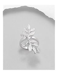 Leaf Ring In 92.5 Sterling Silver