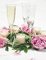 Refined Etched Flutes Bride/Groom Boxed Set - 2 flutes per package