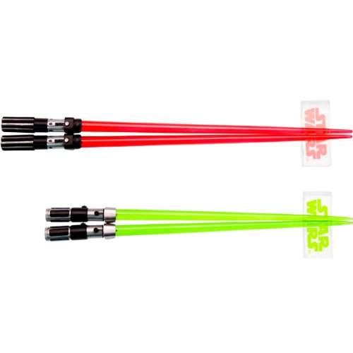 STAR WARS LIGHTSABER CHOPSTICKS SET YODA & VADER