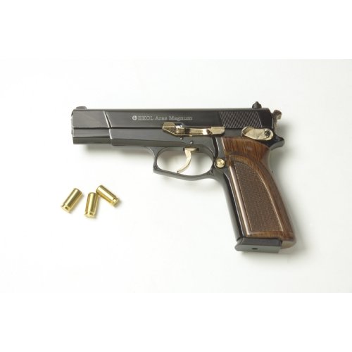 Aras Magnum HP 9mm Blank Firing Starter Pistol - Black/Gold