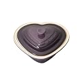Le Creuset 26 cm Stoneware Deep Heart Dish with Lid, Cassis