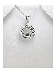 Claddagh Pendant Necklace In 92.5 Sterling Silver