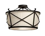Artcraft Lighting AC1169 Coventry Semi-Flush Mount Light, Black