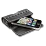 QuickFlipCase for iPhone 4 and NEW iPhone 4S (AT&T/Verizon Versions) Grantwood Technology's Premium Leather Horizontal Flip Case (Black)