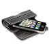 QuickFlipCase for iPhone 4 and NEW iPhone 4S (AT&T/Verizon Versions) Grantwood Technology's Premium Leather Horizontal Flip Case (Black)