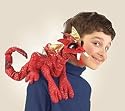 Plush Red Dragon Shoulder Puppet 25"