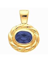 10K Yellow Gold Oval Cut Tanzanite Pendant -- LIFETIME WARRANTY