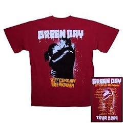 Green Day T-Shirt 21st Century Breakdown Red Tourshirt in Gr��e L