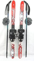 Whitewoods Nordic Cross Country Skis for Kids 90cm Red with Poles NEW