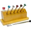 6 Watch Screwdriver Tools & Blades & Wood Stand