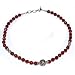Gem Jewelry Sterling Silver Carnelian Necklace 19 inches (gnklcs330nklc)