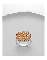 Citrine Ring In 92.5 Sterling Silver