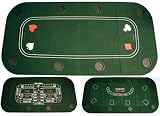 Texas Holdem/Black Jack Folding Table Top, 52" 3-in-1