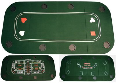 Da Vinci Texas Holdem Poker / Black Jack / Craps Folding Table Top, 63 3-in-1