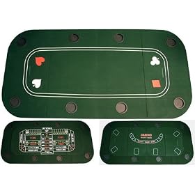 3-in-1 Texas Holdem Poker, Blackjack, & Craps Table Top