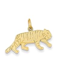 14k Yellow Gold Tiger Charm
