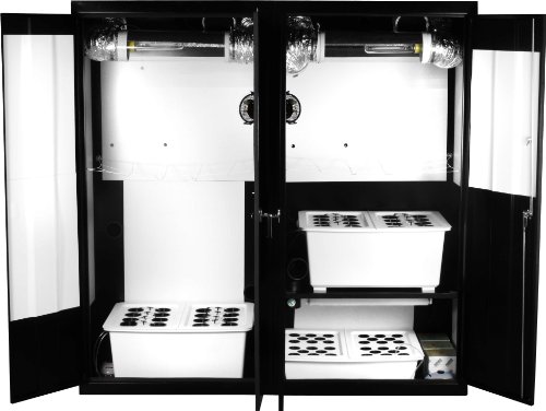 Supercloset Trinity 600w/400w/T-5 Triple Chamber Grow Box Cabinet System