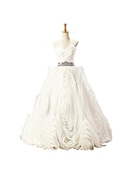 Pleated Belted Crystal Scoop Neck Off the Shoulder Sleeveless Evening Dress/Wedding Party Dress 