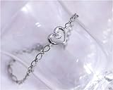 with me.（ウィズミー） キュービックジルコニア オープン・ハート プラチナコーティング ブレスレット