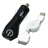 PLANEX シガーチャージャー&アイフォン・iPod対応 USB充電ケーブル(ホワイト) PL-UC03IPOD2W PLANEX シガーチャージャー&アイフォン・iPod対応 USB充電ケーブル(ホワイト) PL-UC03IPOD2W