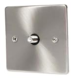 SATIN CHROME SATELLITE TV SOCKET C469BCB