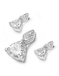 Sterling Silver Sets With Cubic Zirconia