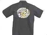 Lucky 13 King of Fools Joker Skull Mens Button Front Shirt, Joker King of Fools Mens Lucky 13 Gambler Vegas Shirt