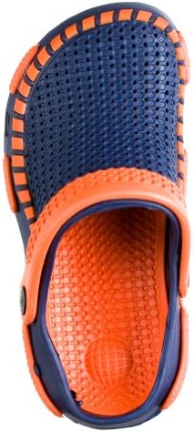 Tipi Toe Boys Clogs In Fun Colors (Sizes 30-35 Euro) (31 Euro, Navy/Orange)