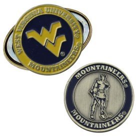 West Virginia Mountaineers Hat Clip With Golf Ball Marker
