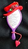 Red Hat Society Wrinkles, Gray Hair Red Hat Ornament