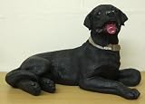 Kitchen & Housewares : Lying Black Labrador Figurine (040)