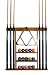 Wood Racks - 6 Pool Cue - Billiard Stick Wall Rack Made of Wood, Oak Finish