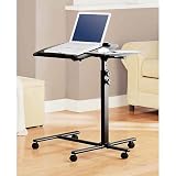 Deluxe Laptop Computer Mobile Cart / Table / Stand - Black
