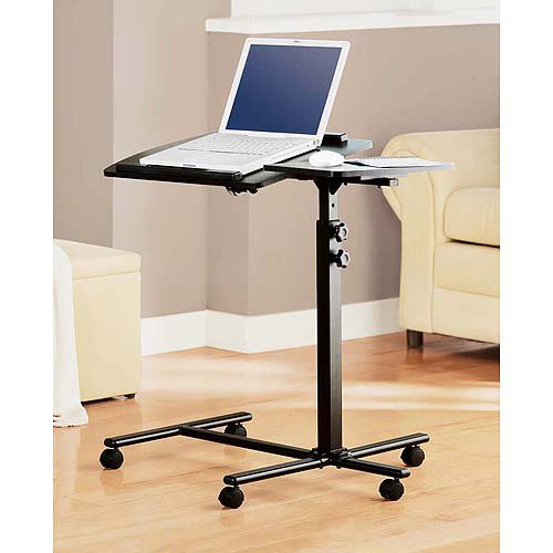 Deluxe Laptop Computer Mobile Cart / Table / Stand - Black On Sale