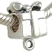 .925 Sterling Silver Present GIFT BOX HANGER BEAD for European Charm Bracelet