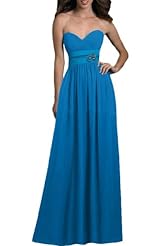 Sweetheart Charmeuse/Chiffon Evening Dress/Bridesmaid Dress/Party Dress 