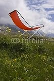 IMAGE OF Wallmonkeys Peel and Stick Wall Decals - Chaise Longue with a Beautiful Alpine Scenic - 48