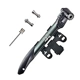 WOTOW Mini Double Inlet Bike Pump Frame Mounted Fits Presta and Schrader Road Mountain BMX Bike Tire Gift Repair Kit