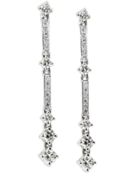 14k White Gold Dangling Earrings with 0.75cttw of Diamonds