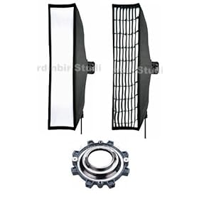 Ardinbir Studio 12x48 30cm x 120cm Softbox Diffuser with Eggcrate Grid for Broncolor Pulso compatible monolights including Compuls, Flashman, Pulso, Primo Twin Strobe Flash Light Monolight