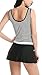 MiYang Women's One Piece Stripes Skirted Slim Swimsuit Bathing Swimwear, Black, L