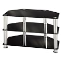 Hama LCD-/Plasma-TV-Rack, 1000 mm, drei Ablagen, Alu/Schwarz