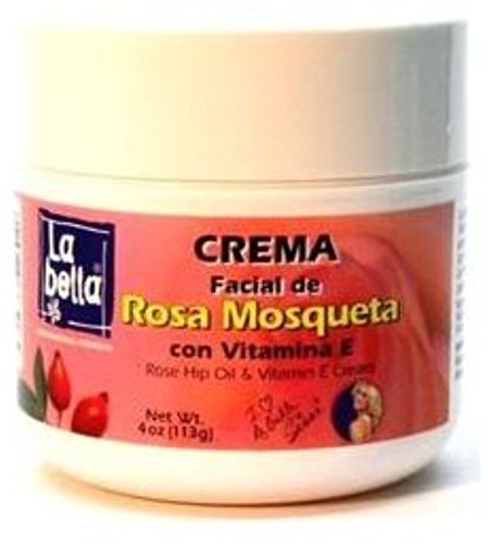 La Bella Rosa Mosqueta Rose Hip Oil with Vitamin-E Cream 4 oz