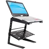 PYLE-PRO PLPTS26 Laptop Computer Stand for DJ with Storage Shelf