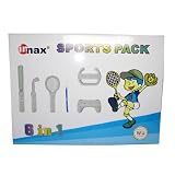 CET Domain 10301308 6 in 1 Players Sports Pack for Nintendo Wii Remote Control- Tennis-Baseball-Golf